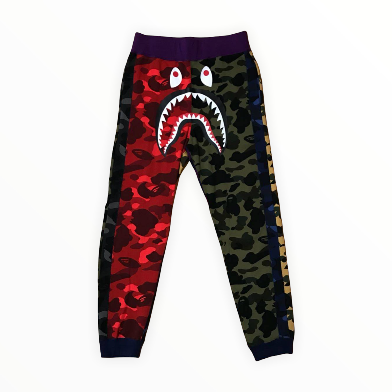 A BATHING APE Mix Camo Shark Sweat Pants