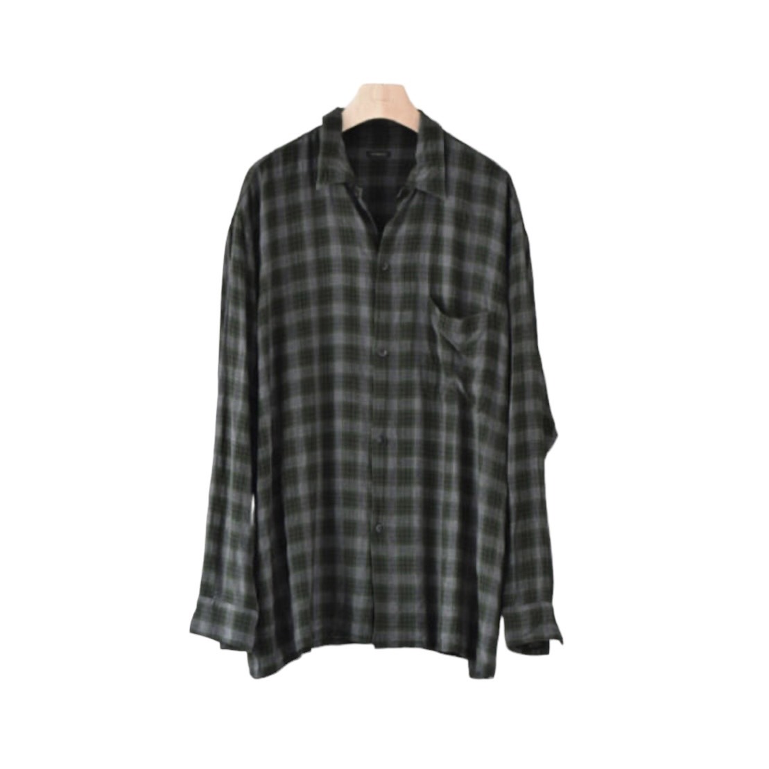 COMOLI Rayon Open Collar Shirt