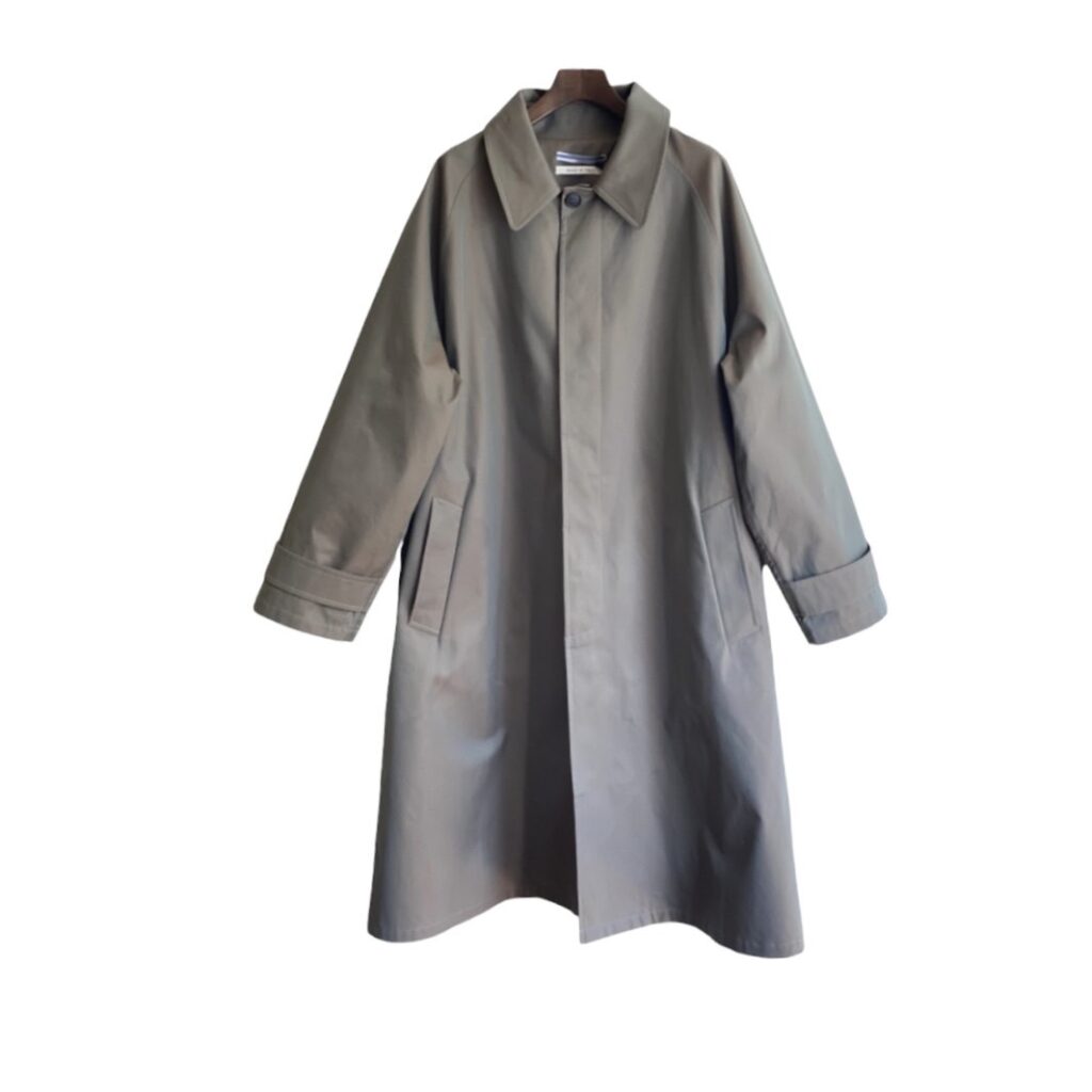 Cristaseya Japanese Twill Cotton Oversized Trench With Leather Patch