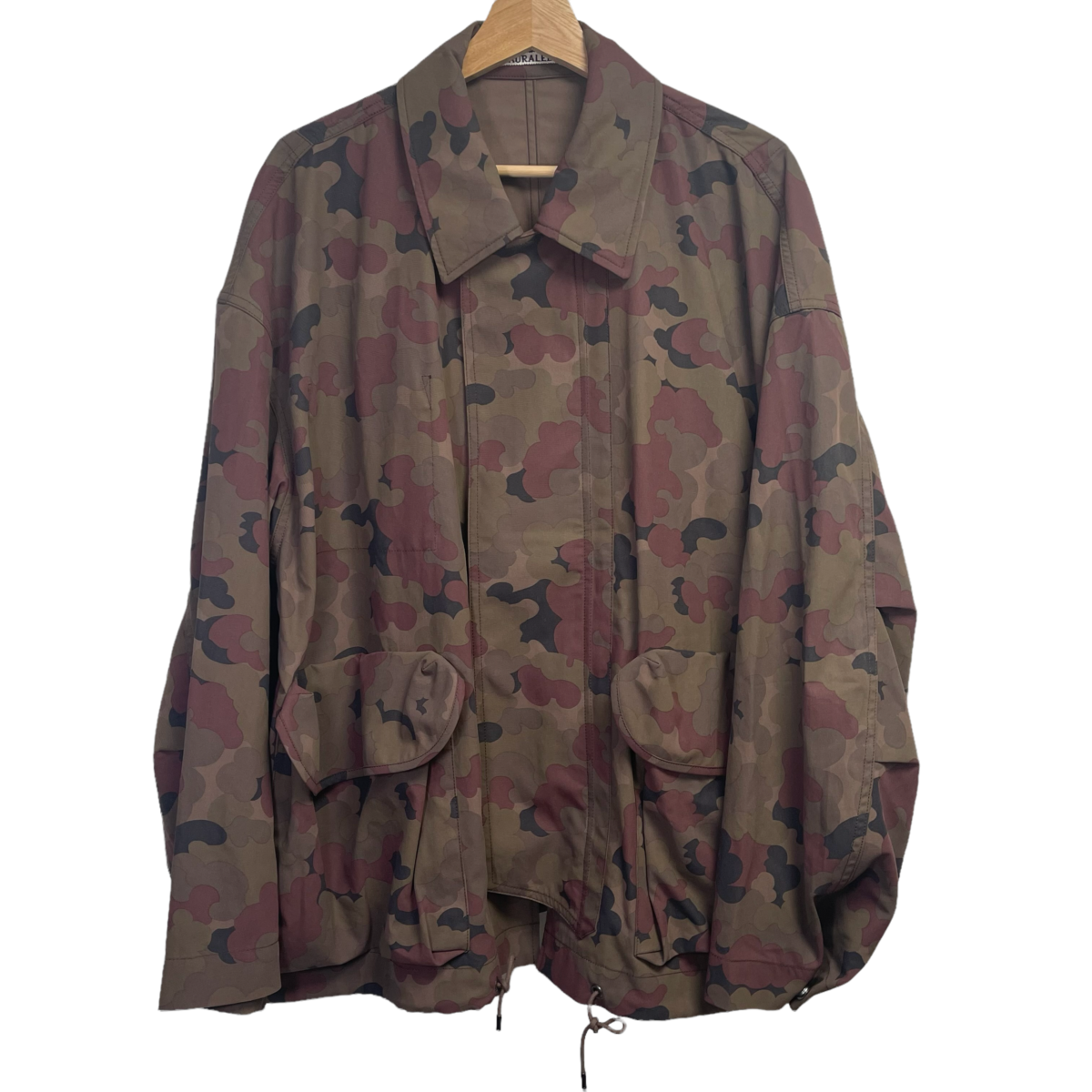 AURALEE 22SS WASHED FINX CAMOFLAGE TWILL GABARDINE BLOUSON