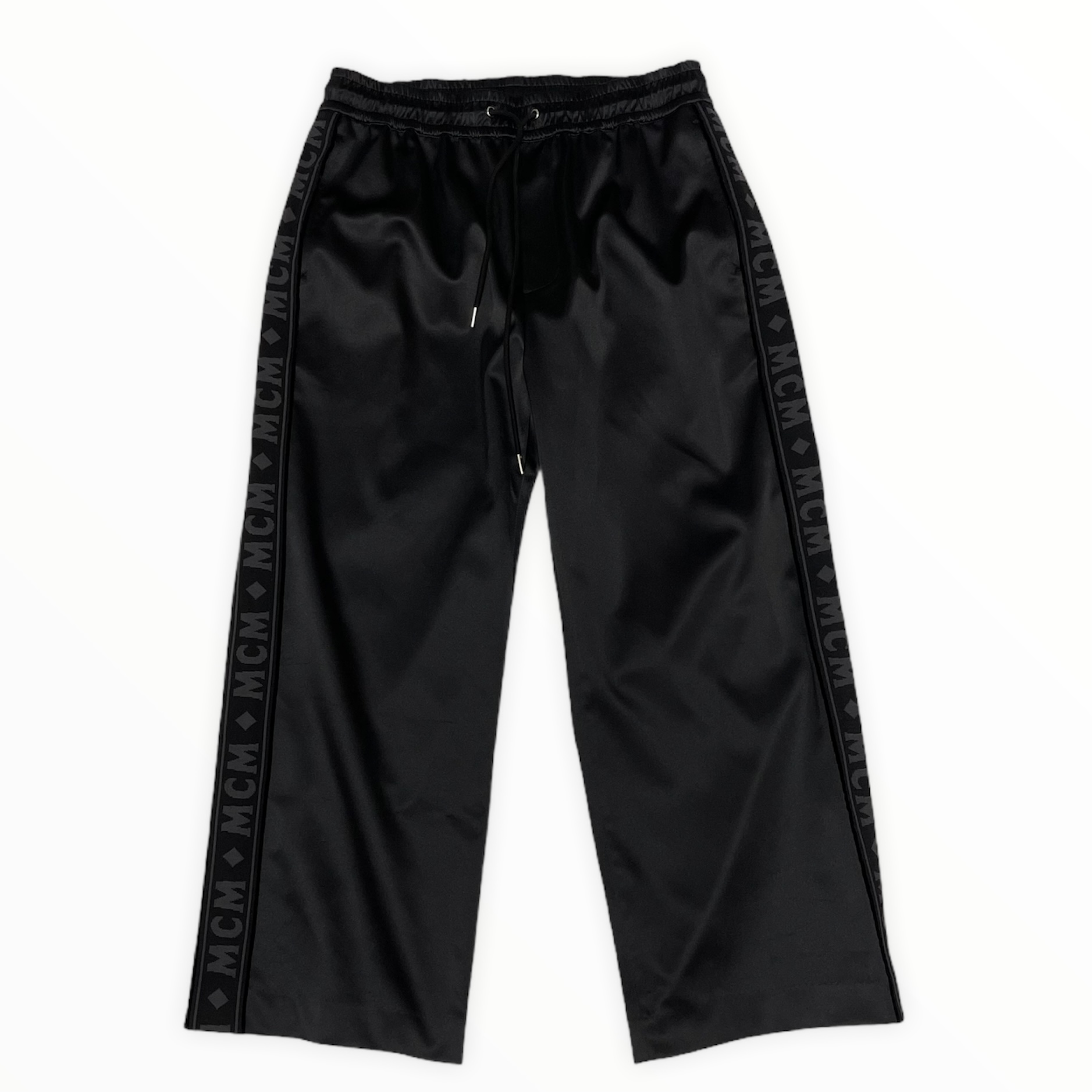 MCM エムシーエム Logo Tape Satin Track Pants