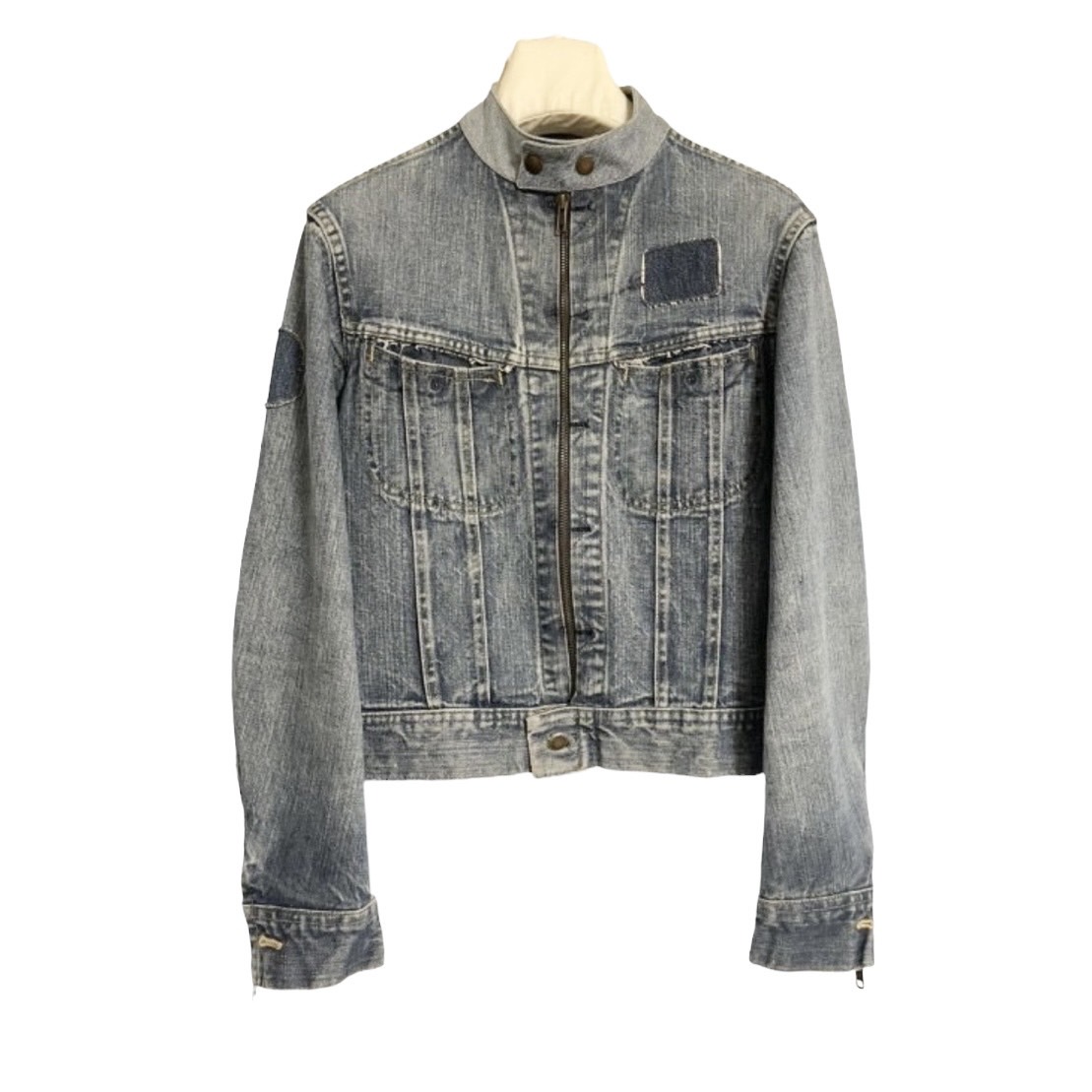 Artisanal denim riders jacket