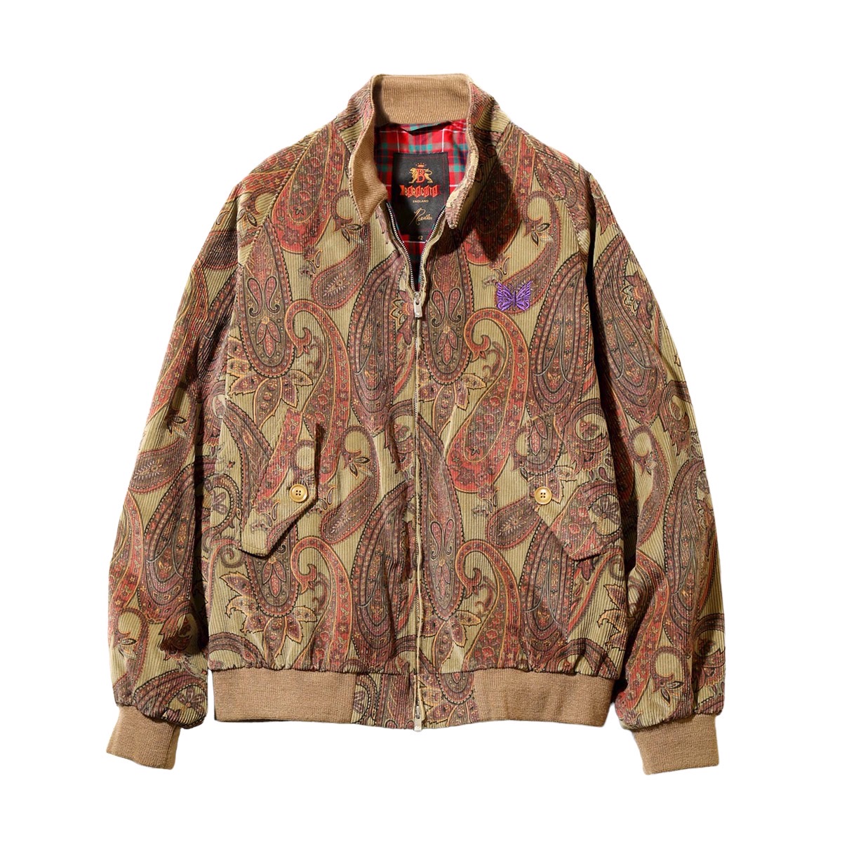 NEEDLES×BARACUTA G9 8W CORDUROY PAISLEY PRINT