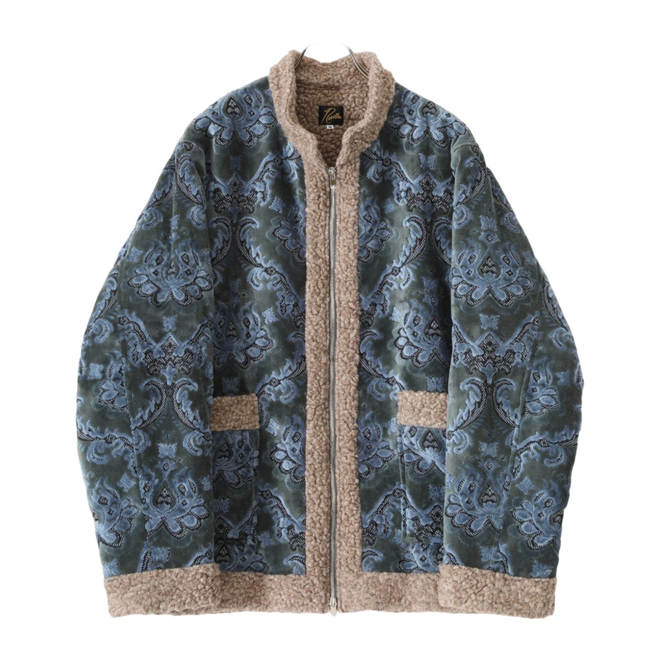 NEEDLES 22AW Zipped Tibetan Jacket - Damask Velvet Jq