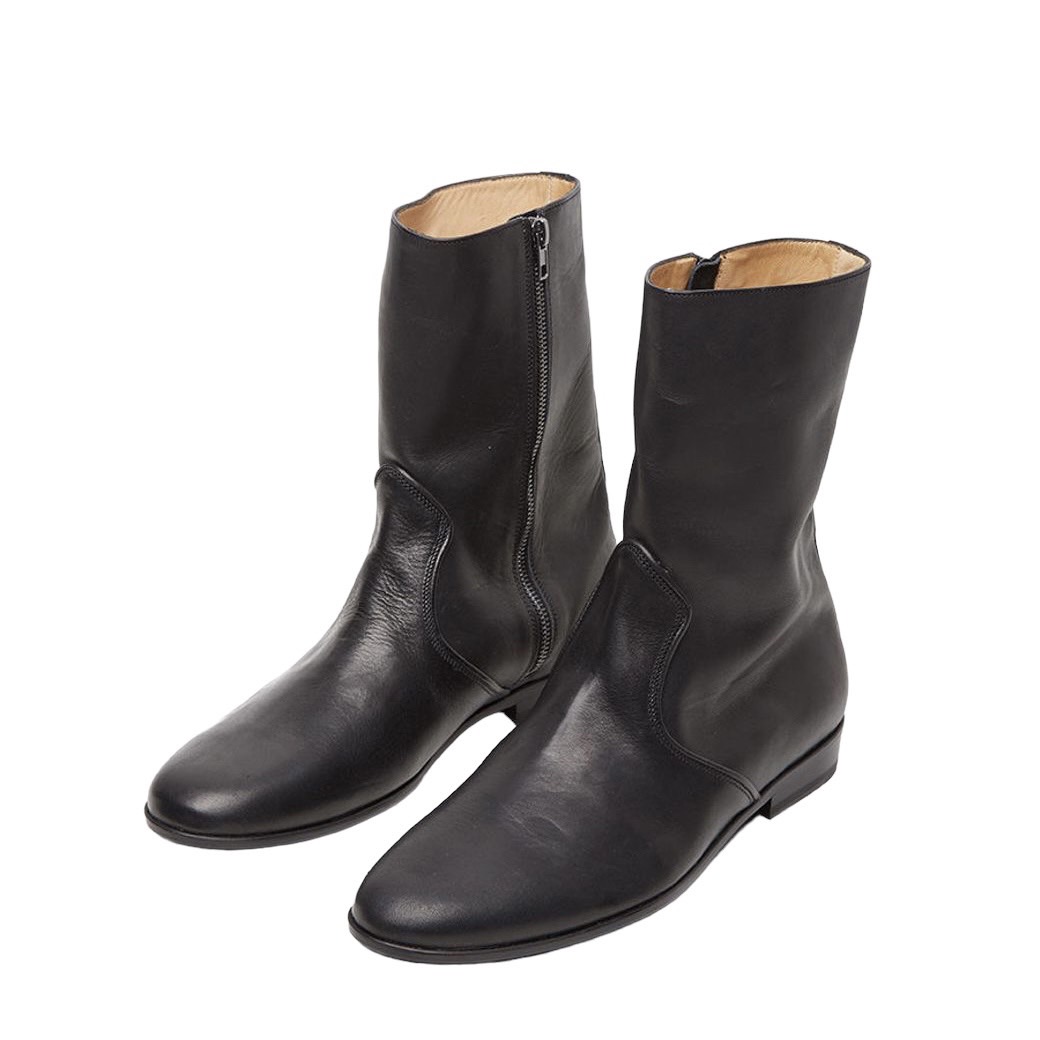 LEMAIRE SIDE ZIP LEATHER BOOTS