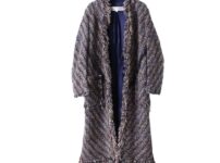 BLAMINK MIX TWEED FRINGE LONG JACKET
