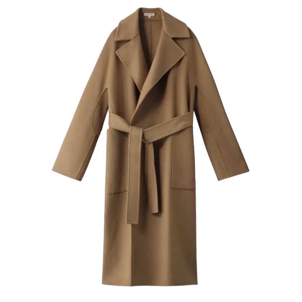 BLAMINK WOOL DOUBLE FACE WRAP COAT