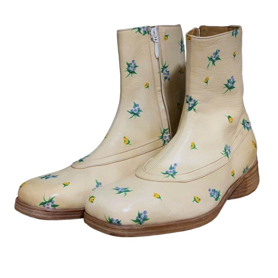 MASU BALLET BOOTS FLOWER HAND PAINT