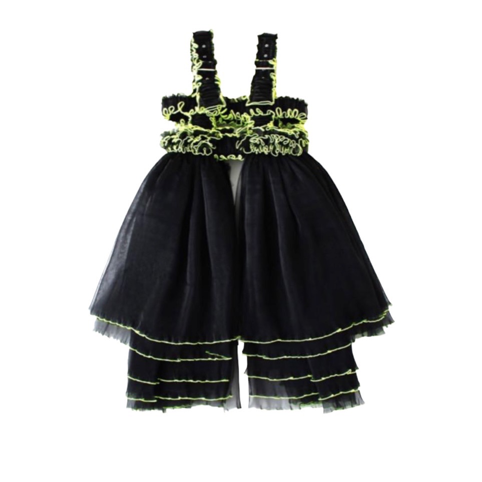 noir kei ninomiya Organza long pleated harness