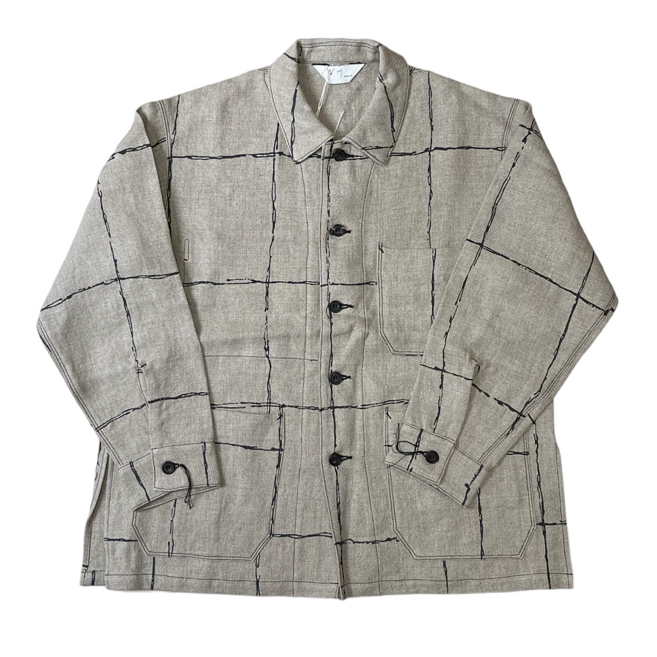 ANCELLM 22SS DRAWING CHECK LINEN COVERALL ANC-JK01-A 買取金額 7,800円