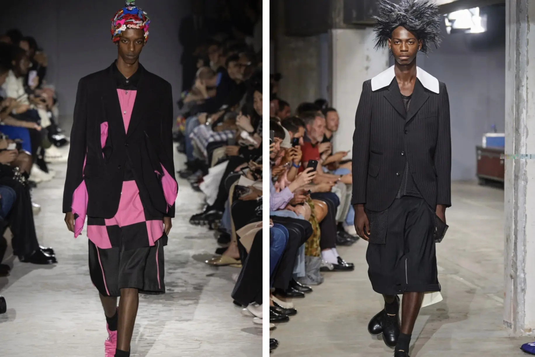 2015AW コムデギャルソンオムプリュス 立体裁断レザーパンツ XSライダース COMME des GARCONS HOMME PLUS コムデギャルソンオムプリュス