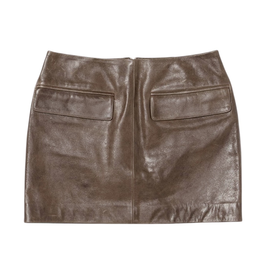 AURALEE オーラリー 24AW HEAVY LAMB LEATHER MINI SKIRT ラムレザーミニスカート