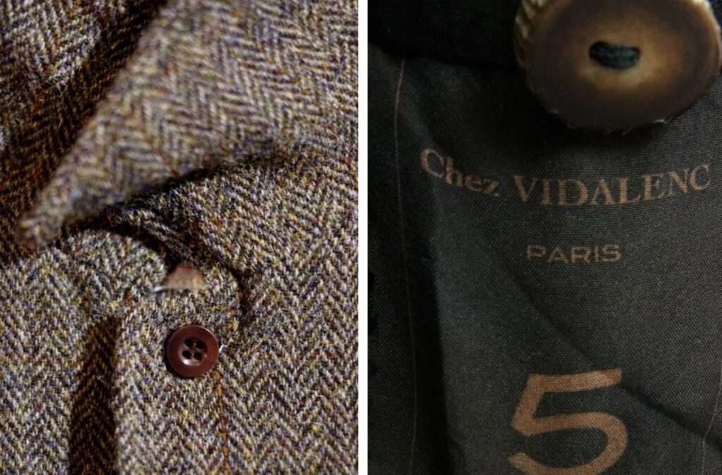 Chez VIDALENC PARISのツイードジャケット買取｜上質な素材感とブランドタグ