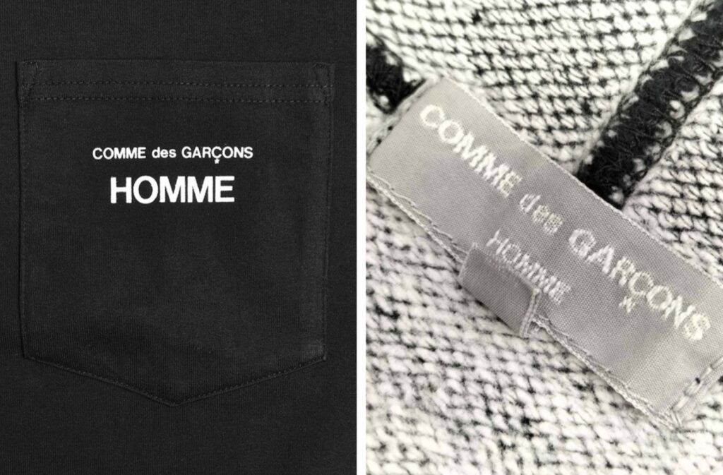 COMME des GARCONS HOMME(コムデギャルソンオム)のブランドタグ