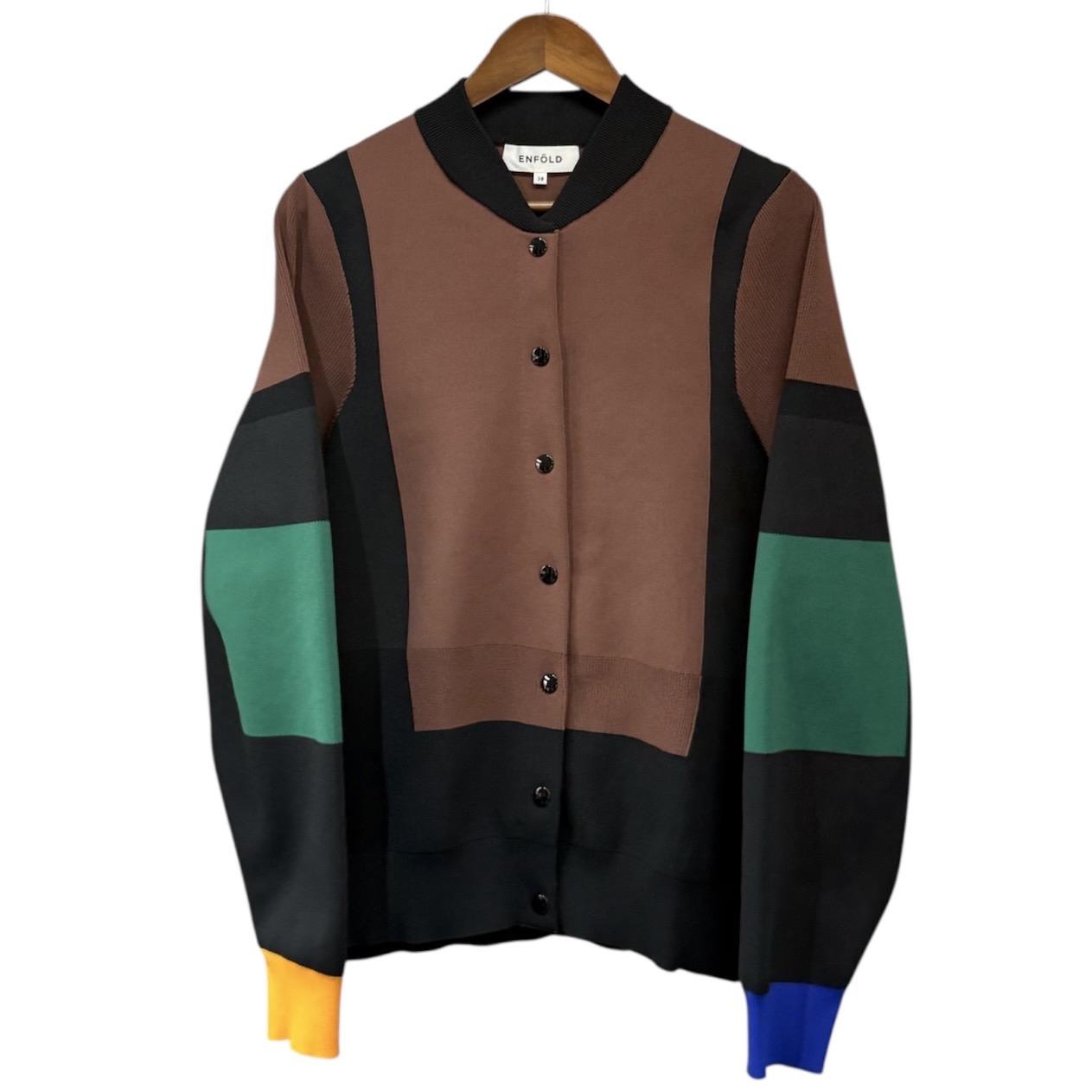 ENFOLD エンフォルド 22AW Knit Jumper マルチカラーニットブルゾン 300FA270-2370 38 ミックス 買取実績