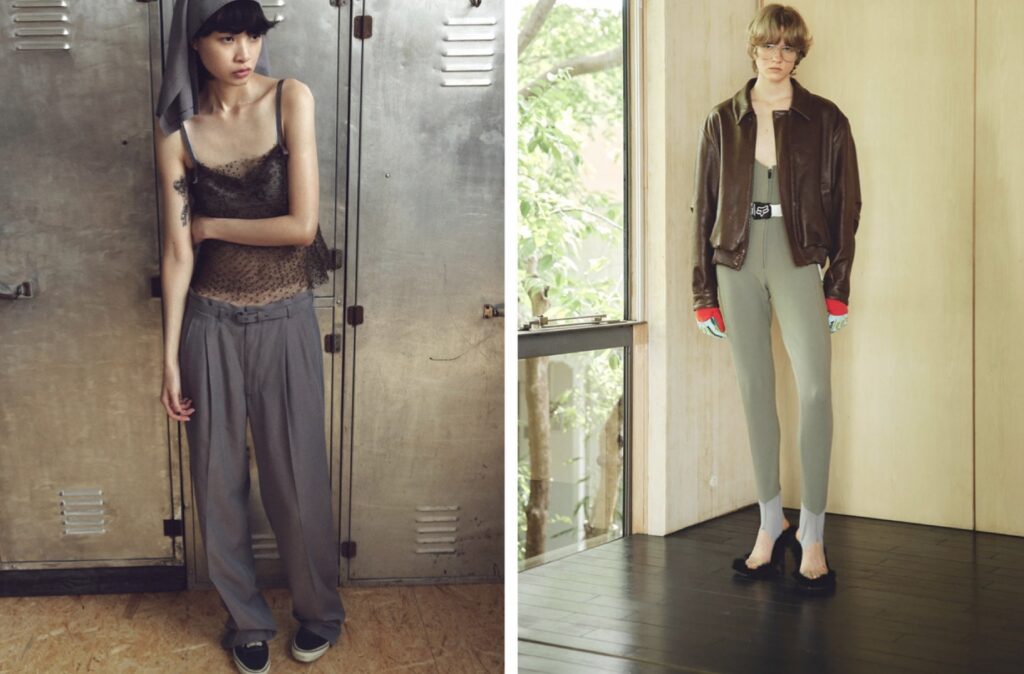 FUMIKA_UCHIDA(フミカウチダ)レザージャケットとシアートップスを使用したコレクションビジュアル