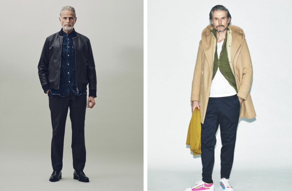 junhashimoto(ジュンハシモト)の大人向けコーディネート例|レザージャケットとキャメルコートを使用したスタイリング