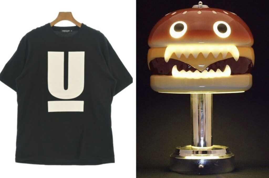 UNDERCOVER(アンダーカバー)のUロゴTシャツとハンバーガーランプを高価買取するブランド買取ページ用イメージ