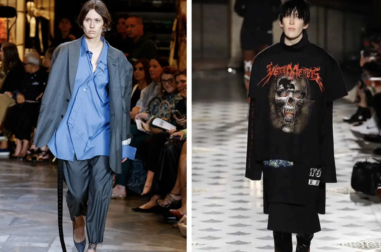 VETEMENTS ヴェトモン 18AW Multicolor Ninja Tee On Tee 転写プリント