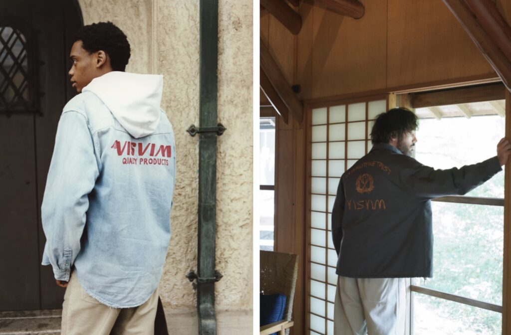visvim(ヴィズヴィム)のバックプリントジャケットを着用したモデルの後ろ姿|ブランド古着買取 BETTER CALL BROSKI