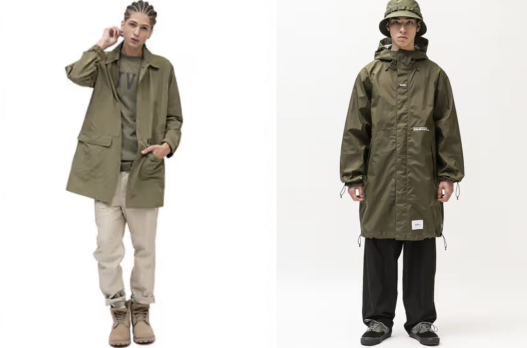 WTAPS(ダブルタップス)の代表作であるミリタリーコートとモッズパーカー。ブランドの核であるリアルミリタリーの機能性と都会的デザインを融合した象徴的アウター。