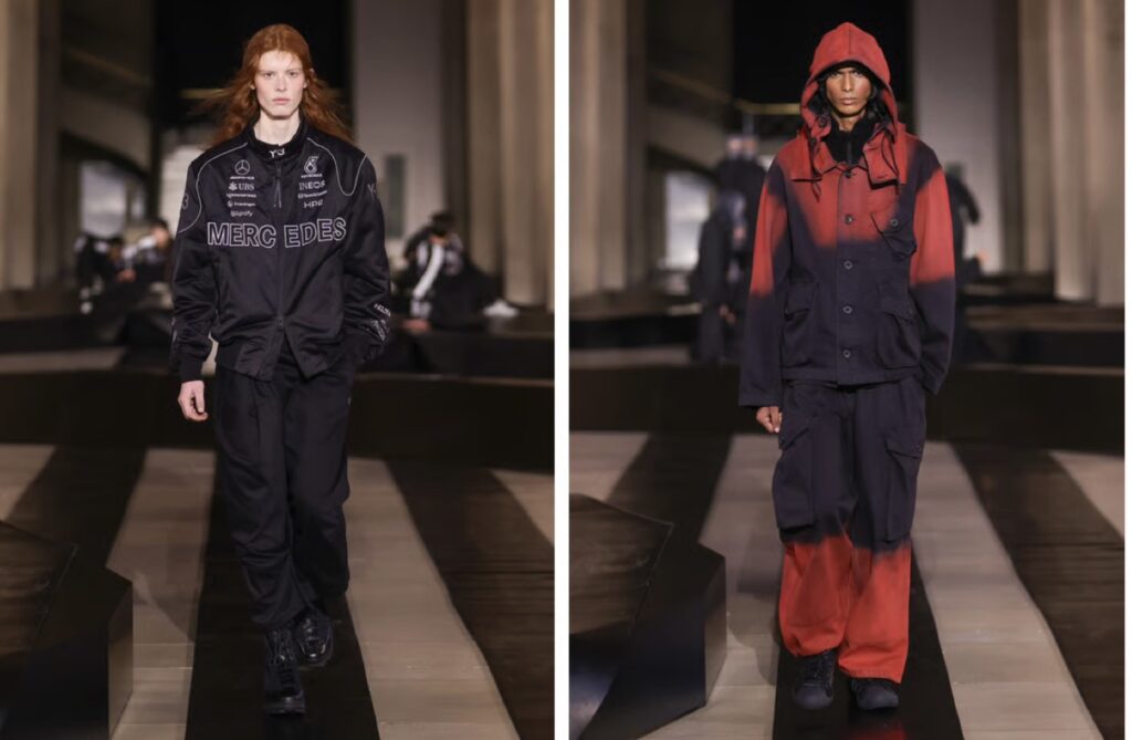 Y-3(ワイスリー)のランウェイルックを着用したモデルが並ぶ、ブランド古着買取店BETTER CALL BROSKIの買取ブログ用アイキャッチ画像