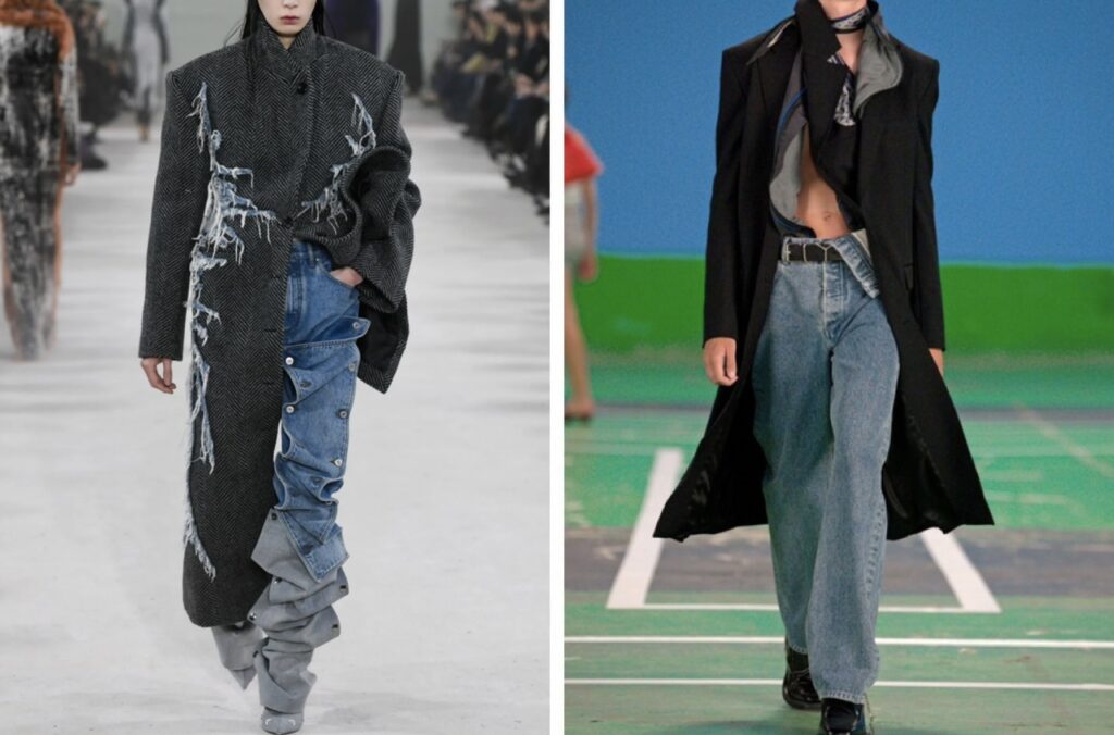 Y/Project(ワイプロジェクト)のランウェイルック。再構築デニムや変形テーラリングを特徴とする前衛的デザインを象徴するコレクションスタイル。