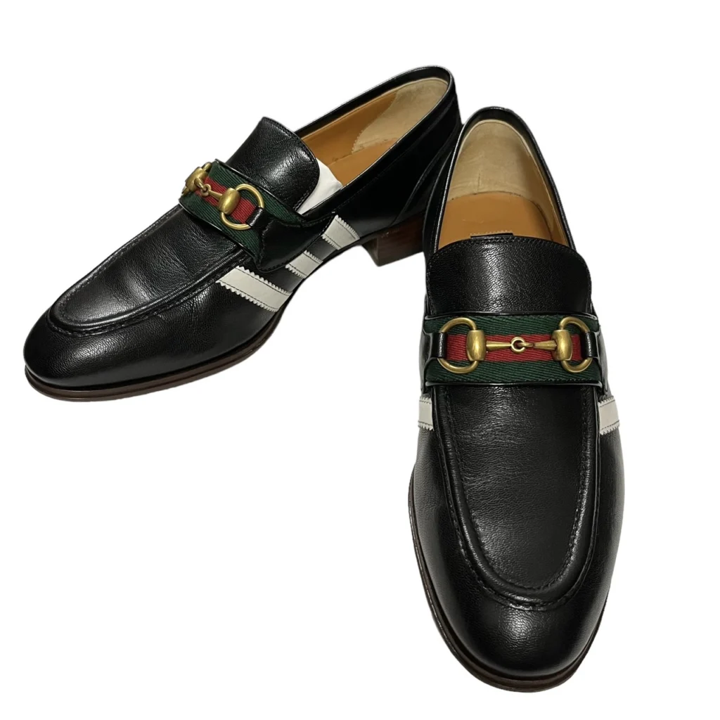GUCCI ストライプデザイン ローファー GUCCI×adidas 3ストライプビットローファー - 古着宅配買取