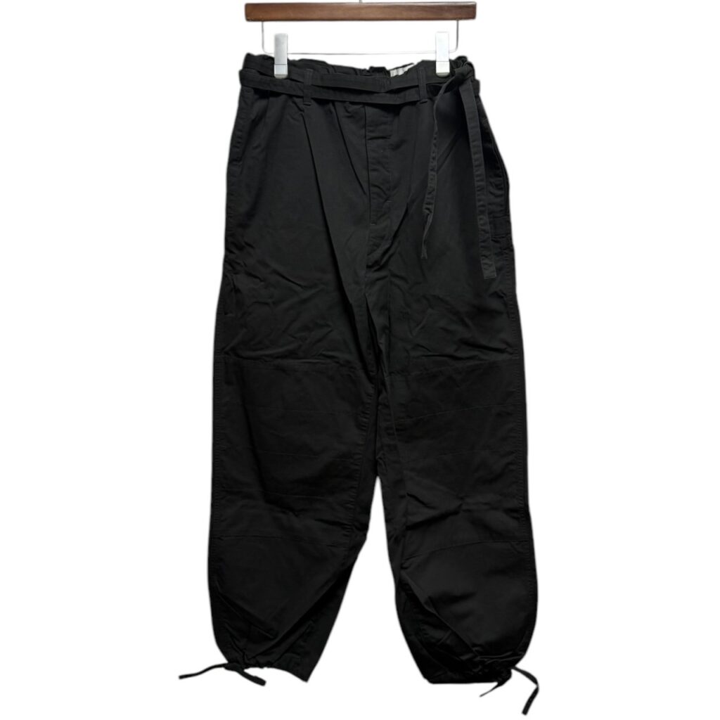 LEMAIRE ルメール 21SS JUDO PANTS ドローストリングコットンワイドパンツ PA165 LF575 13994 ブラック