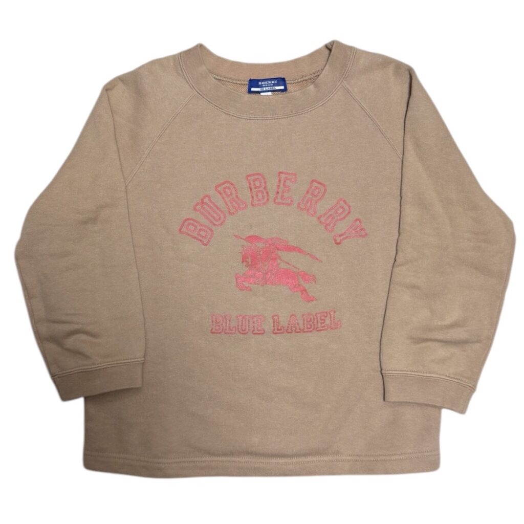 BURBERRY BLUE LABEL バーバリーブルーレーベル ラグランスリーブカレッジロゴプリントスウェット FAF36-569 14041