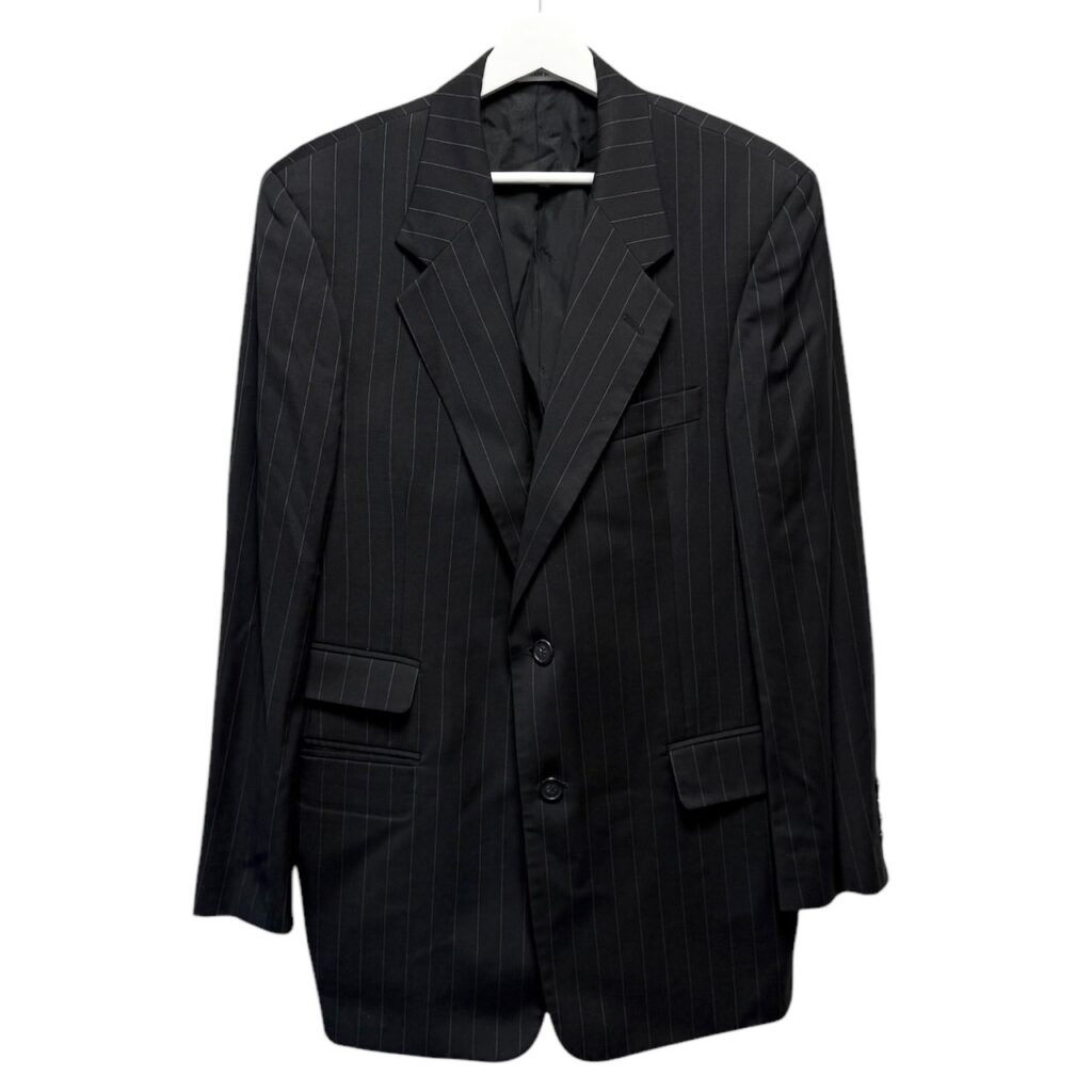 YVES SAINT LAURENT for men イヴサンローラン イタリア製 オールド ストライプ2Bテーラードジャケット made expressly for Dillard's 古着 14196