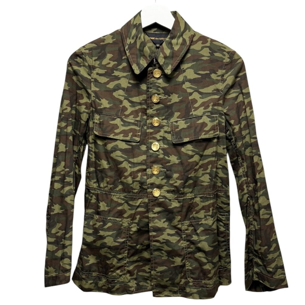 COMME des GARCONS コムデギャルソン 06SS 金ボタン迷彩柄ミリタリージャケット GQ-J049 14219