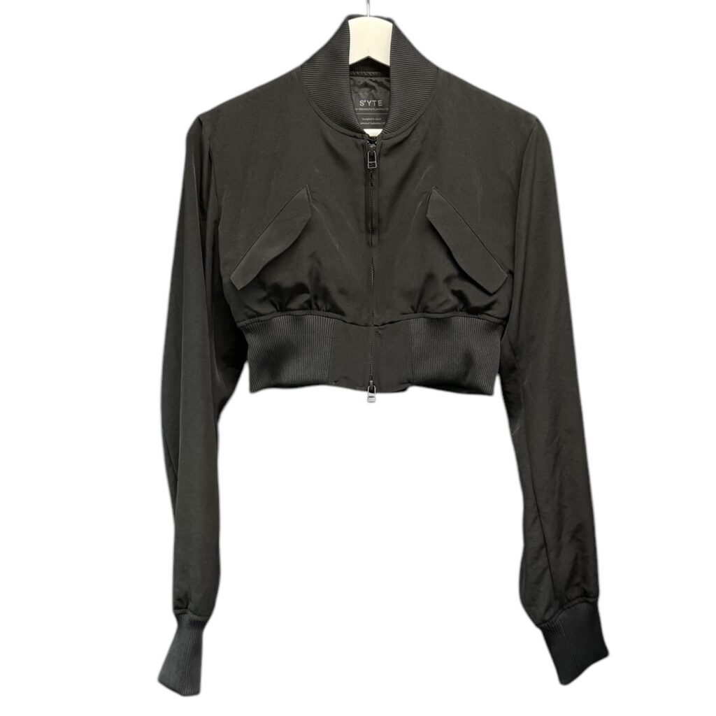 S'YTE by yohji yamamoto サイト ヨウジヤマモト CREPE DE CHINE CROPPED BOMBER JACKET クロップドショート丈ボンバージャケット UY-Y05-500 14250
