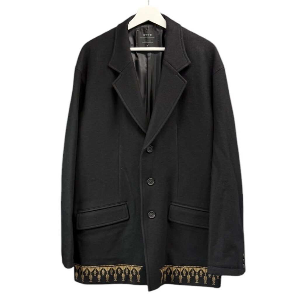 S'YTE by yohji yamamoto サイト ヨウジヤマモト COMPRESSED JERSEY ETHNIC EMBROIDERED JACKET ウール刺繍ジャケット UV-J09-103 14236