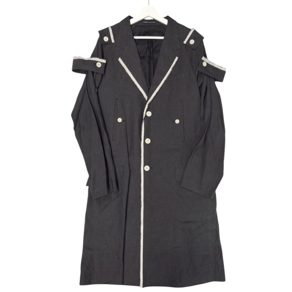 Yohji yamamoto POUR HOMME ヨウジヤマモトプールオム 24SS 耳使い肩章ロングジャケット HS-J14-318 14252
