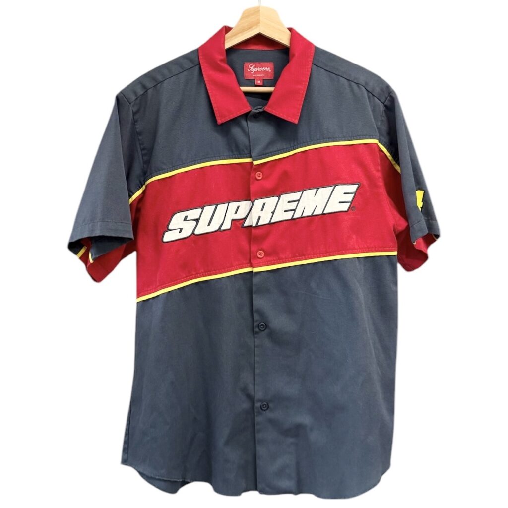 Supreme シュプリーム 18SS Color Blocked Work Shirt ロゴデザインワークシャツ