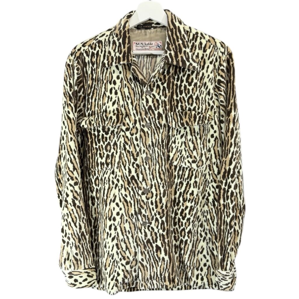 SUN/KAKKE サンカッケー TRUE leo loop collar shirt レオパードオープンカラーシャツ SK2403-SH502 タグ付き