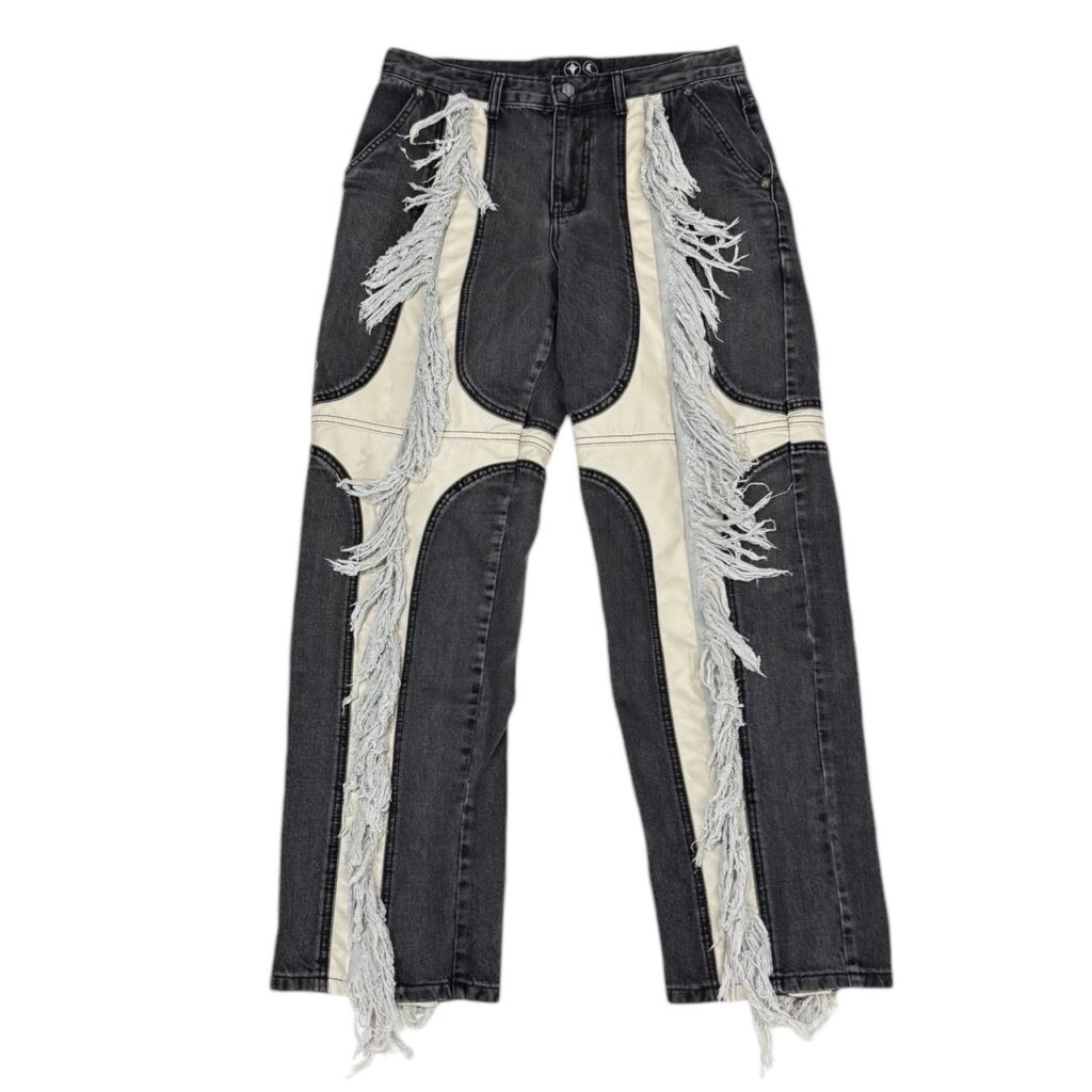 THUG CLUB サグクラブ Mohican Leather Denim Pants モヒカンフェイクレザーデニムパンツ TC24PT0402 14295