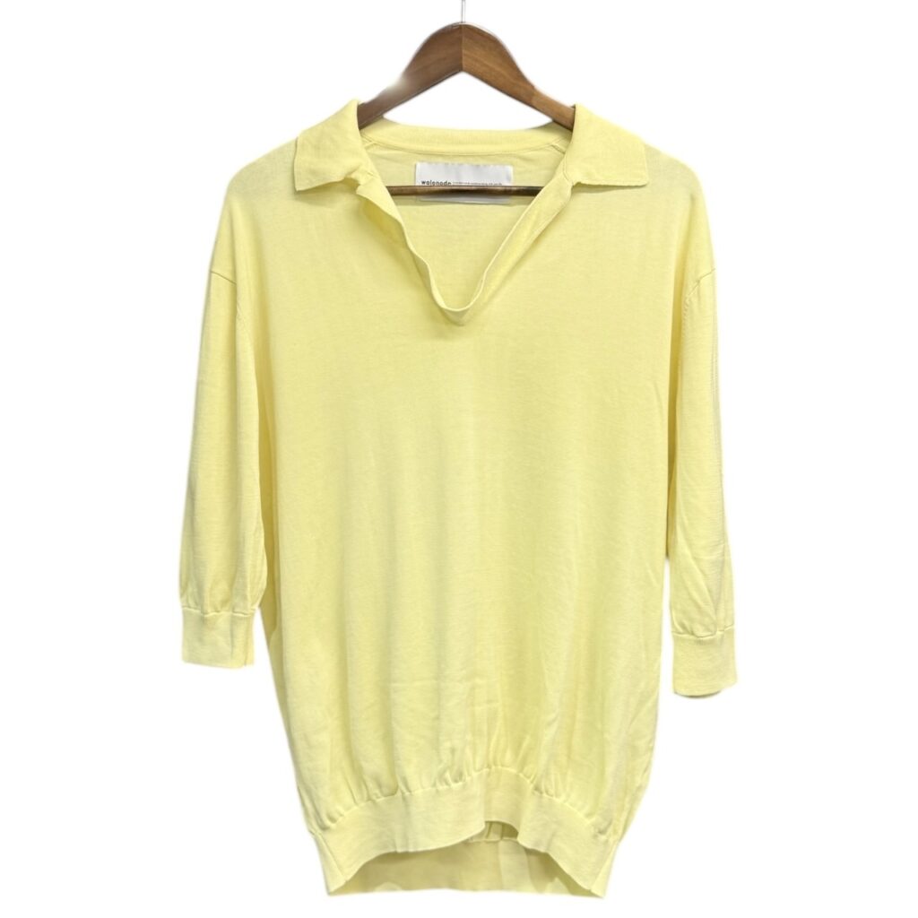 walenode ウェルノード Fine silk cotton Skipper knitwear コットンシルクスキッパーニットカットソー wn21-10ss100-kw