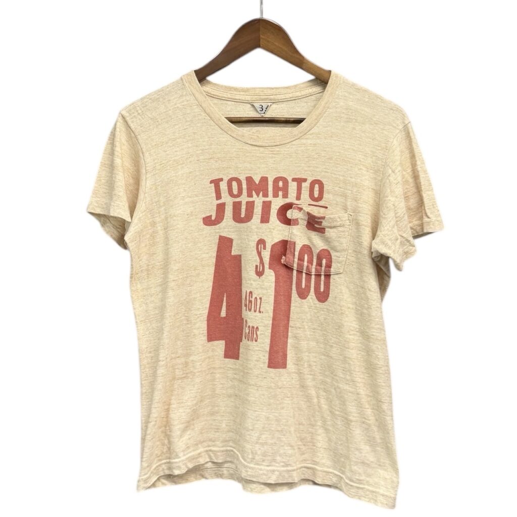 FilMelange フィルメランジェ 13SS TOMATO JUICE 限定カラー プリントTシャツ ZTS-BROWN-FBT