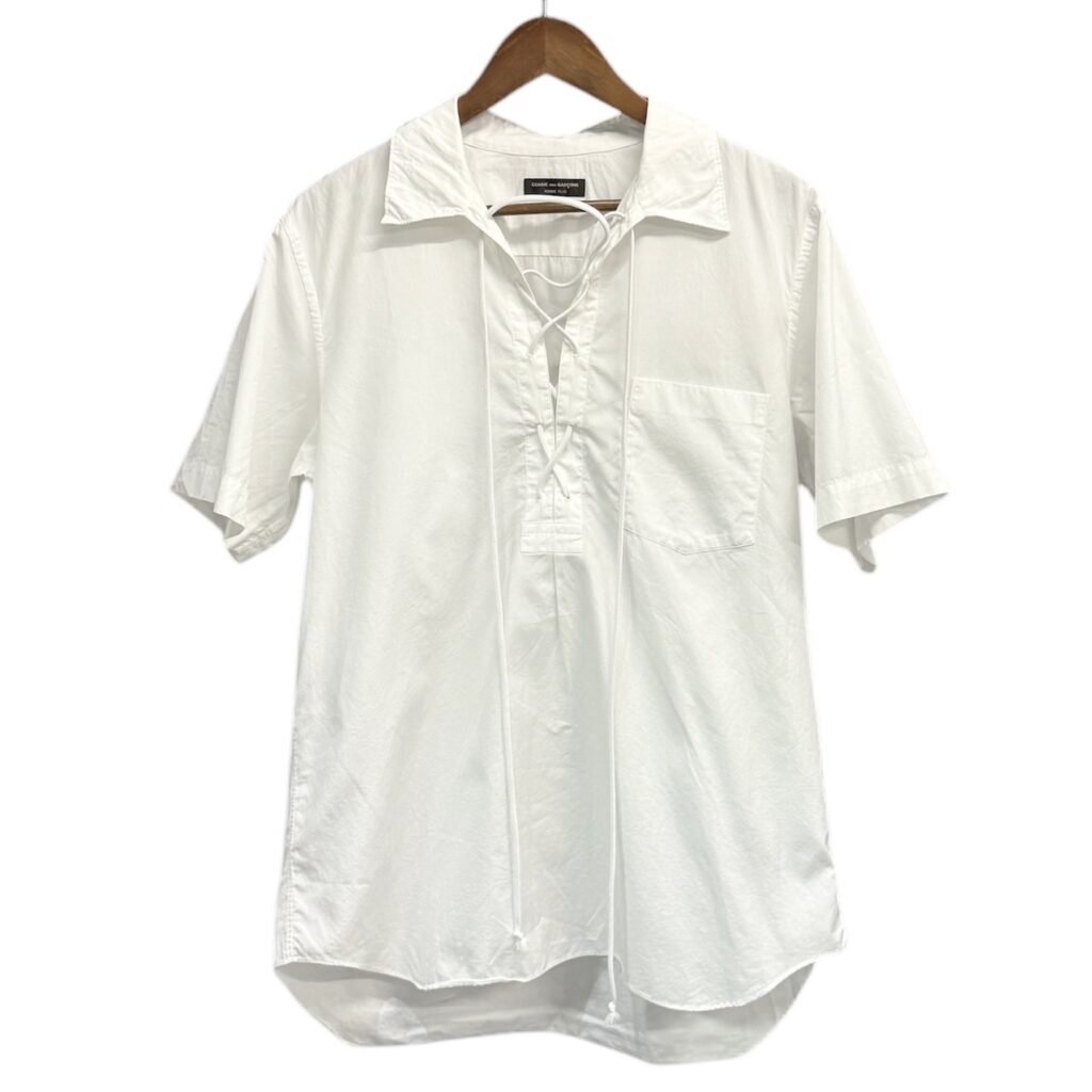COMME des GARCONS HOMME PLUS コムデギャルソンオムプリュス 03SS プルオーバーレースアップ半袖シャツ