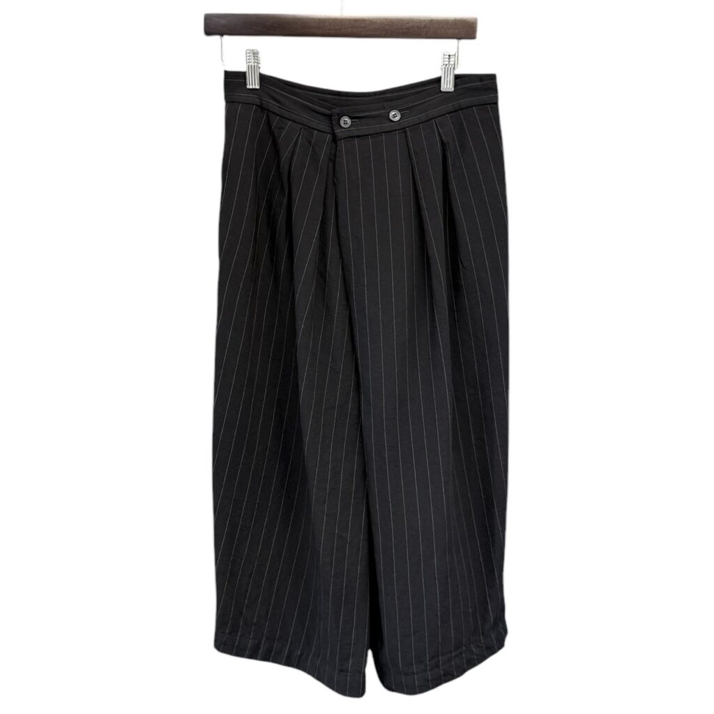 COMME de GARCONS COMME des GARCONS コムコム コムデギャルソン 16SS タックデザインストライプワイドハーフパンツ RQ-P011