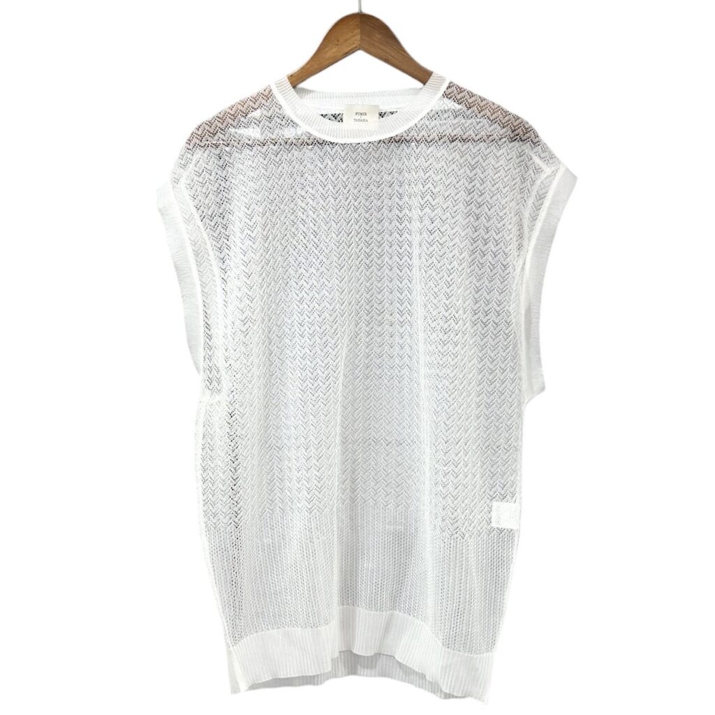 FUMIE TANAKA フミエタナカ 22SS A Sheer mesh VEST シアーメッシュベスト F22S-25 14330