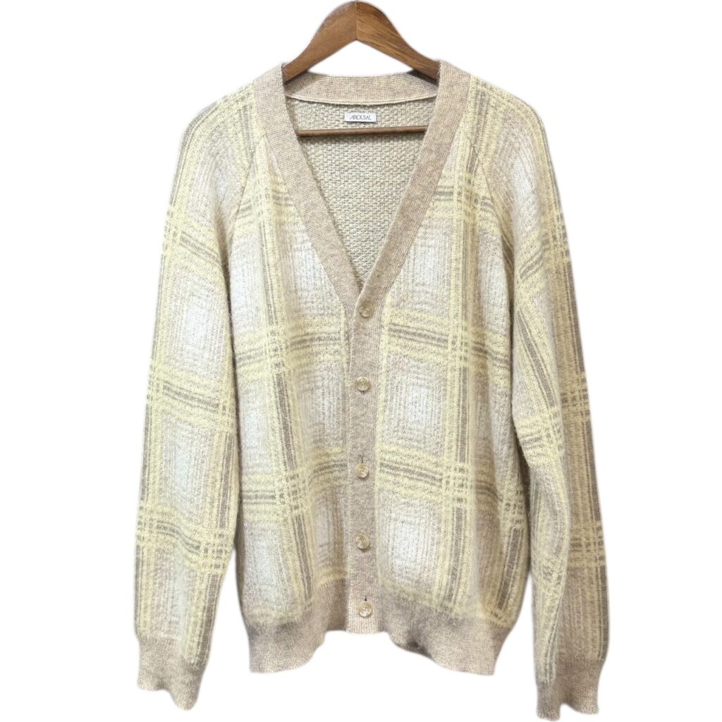 AROUSAL アローサル 24SS OMBRE MOHAIR CARDIGAN オンブレモヘヤチェックカーディガン 24SS-ASLKT03