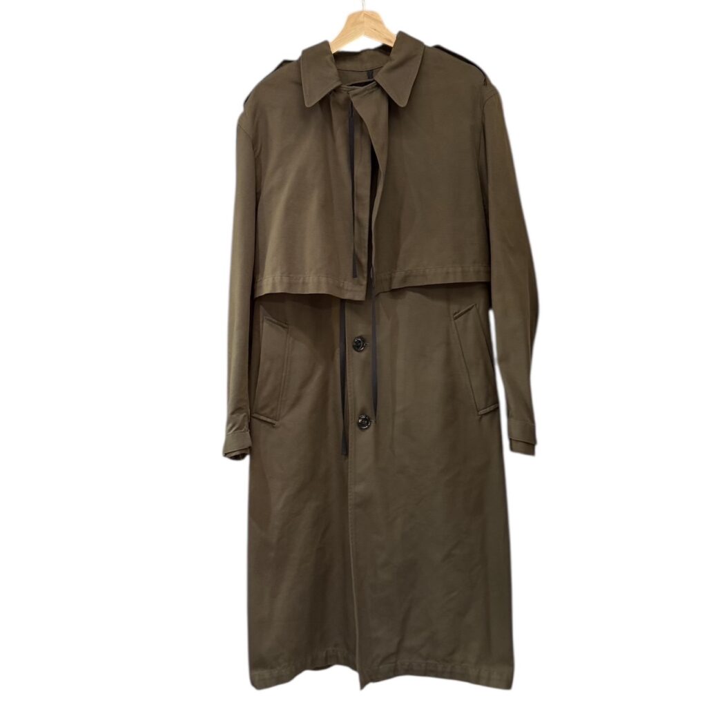 DRIES VAN NOTEN ドリスヴァンノッテン 15AW LOOK15 リボンデザインシングルトレンチコート 14529