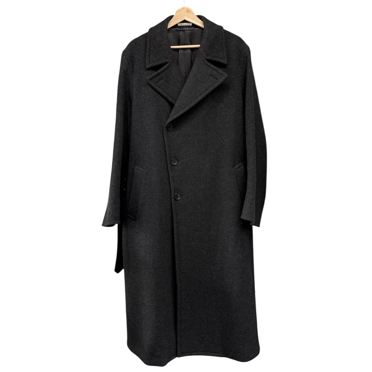 【極美品】AURALEE ライトメルトンダブルブレステッドコート 黒サイズ5 AURALEE / オーラリー | LIGHT MELTON DOUBLE-BREASTED COAT