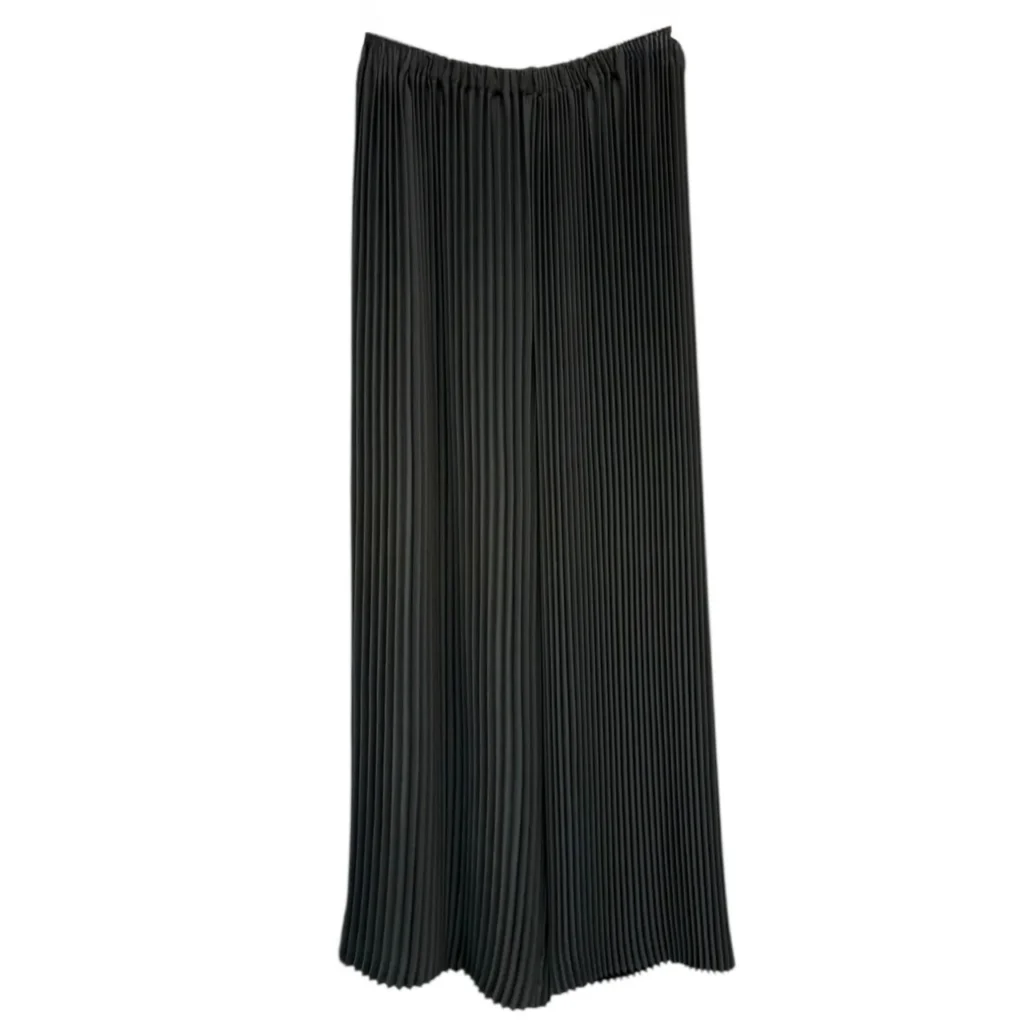ENFOLD エンフォルド 20AW ライトクロスブラックプリーツワイドパンツ 300DA431-1490 14588