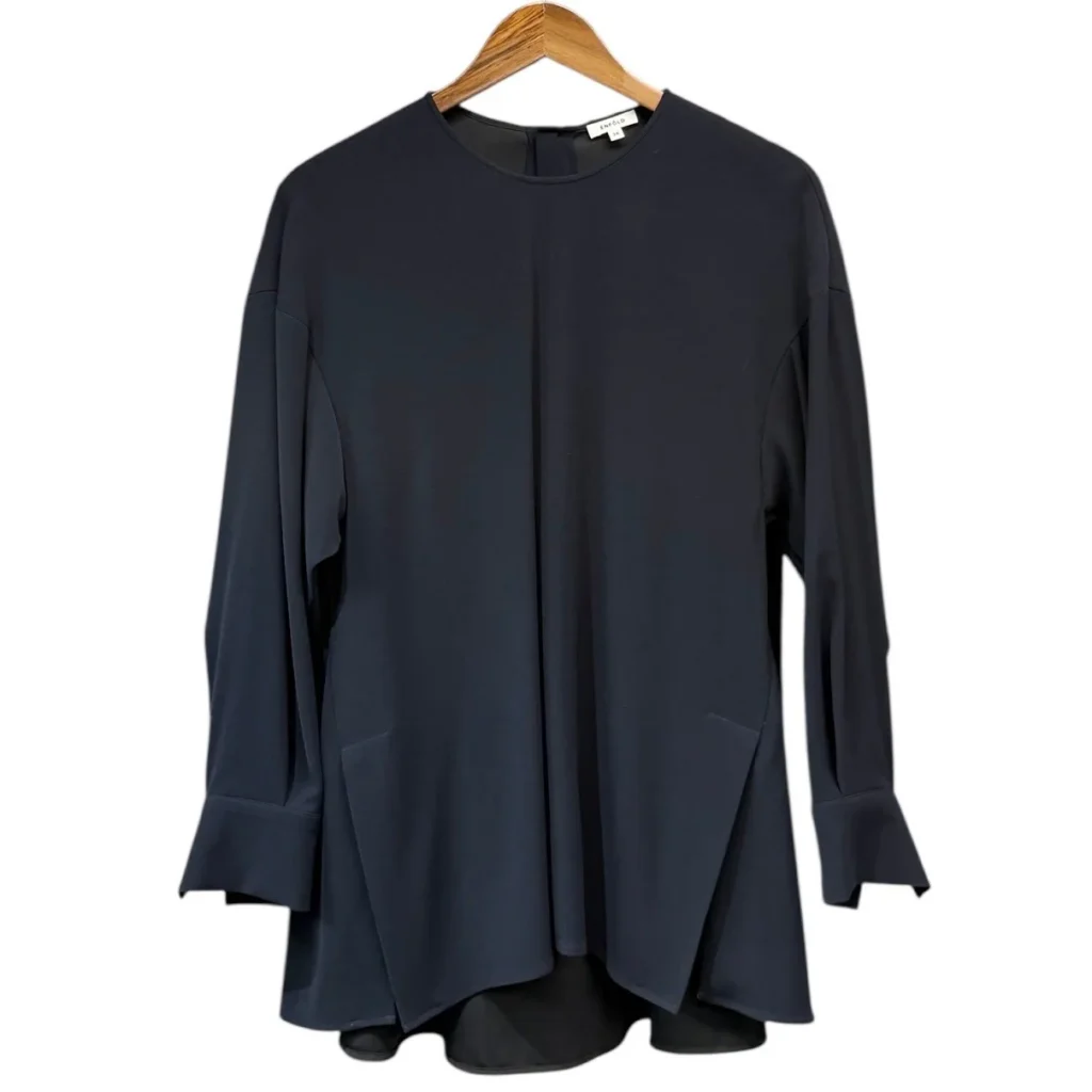 ENFOLD エンフォルド 20SS PEダブルクロスバックフレアープルオーバーカットソー シャツ ブラウス 300DS330-1590