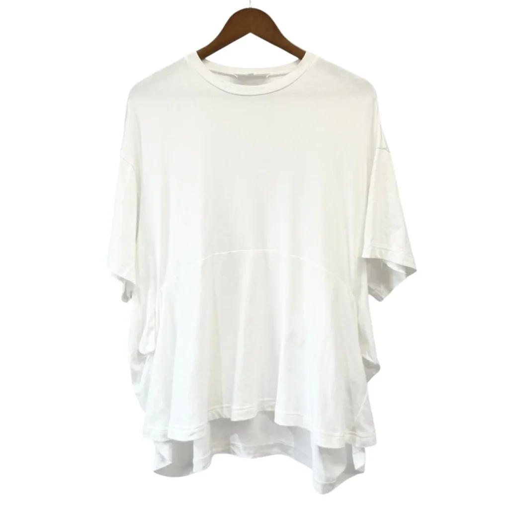ENFOLD エンフォルド 22SS ハイトソフト天竺立体デザインTシャツ 300FS480-2520 38 ホワイト