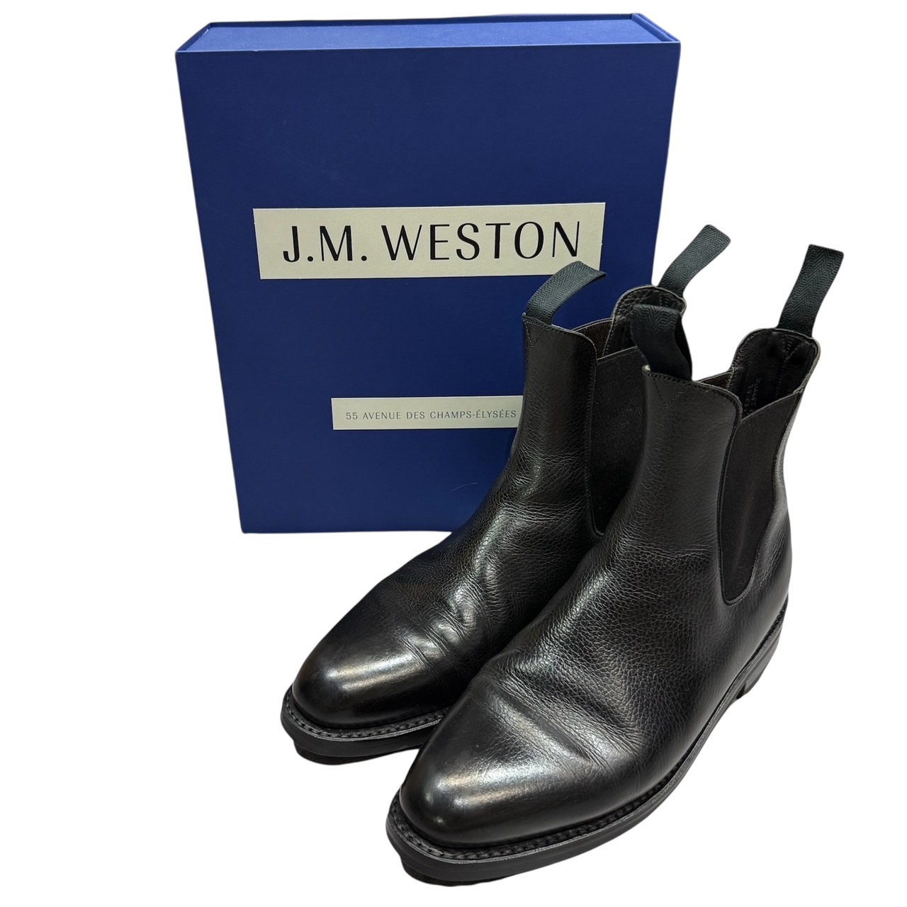 J.M. WESTON 705 サイドゴアブーツ 8D 黒 ジェイエムウエストン J.M.WESTON ジェイエムウエストン 705 サイドゴアレザーブーツ